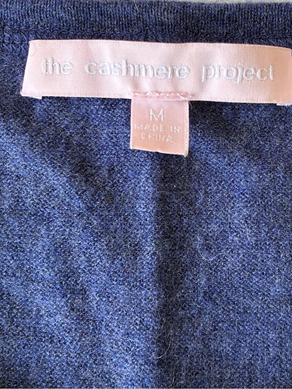 The Cashmere Project 100% Cashmere Blue Short Sleeve Sweater M